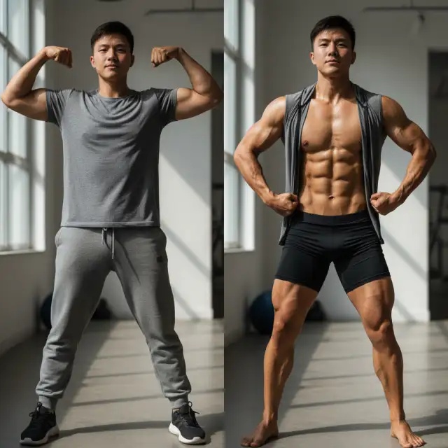 Complete body transformation journey with ThriveFit DXB